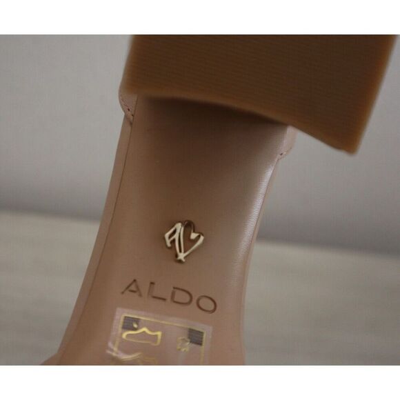 Aldo Women's Sz 6B Nude/Beige Uneral Strappy Block Heel Sandals - Picture 9 of 11